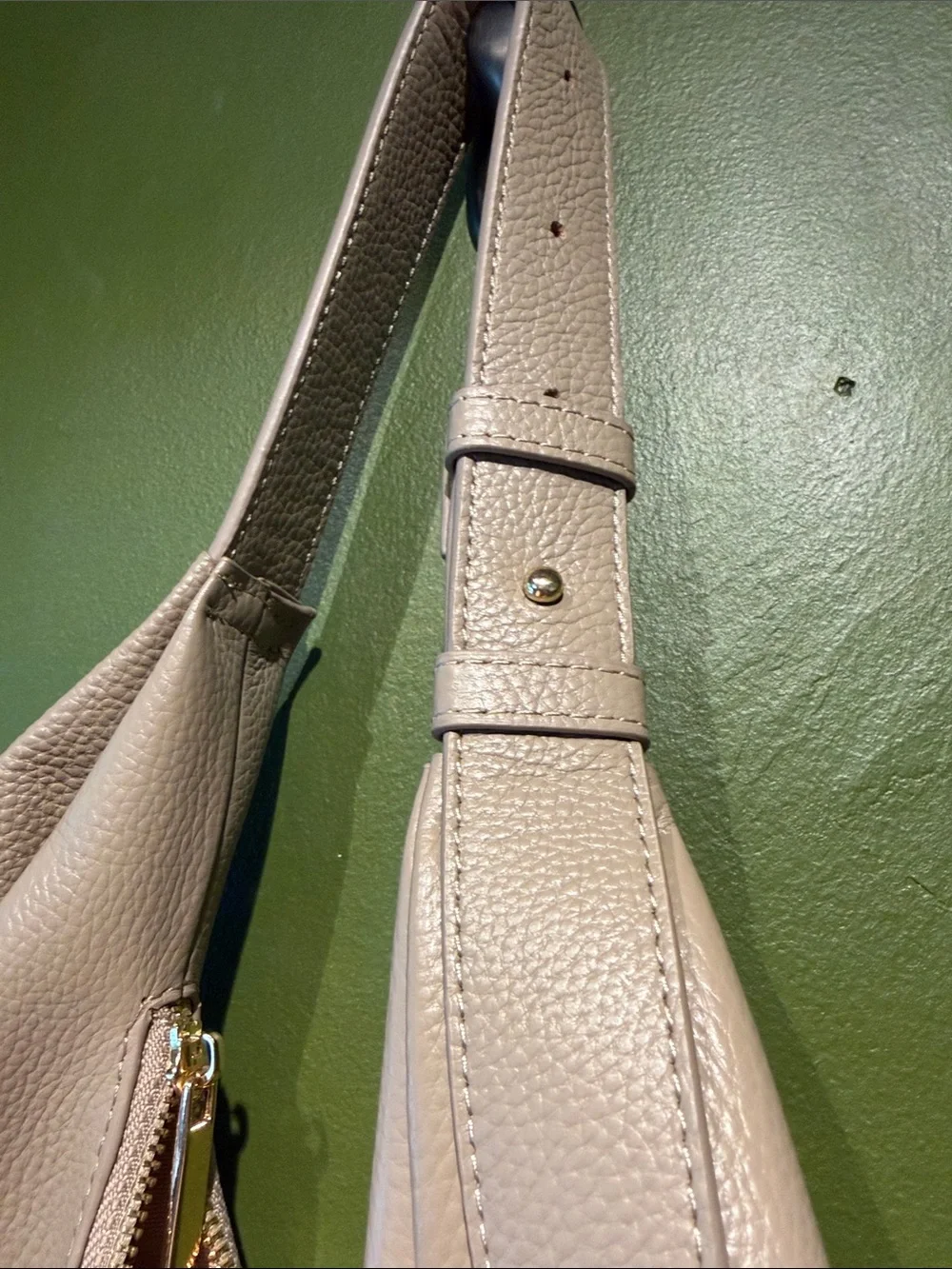 Tote Le Monde Barcelona Bag - Beige Leather Hobo Bag - Women's Shoulder Tote